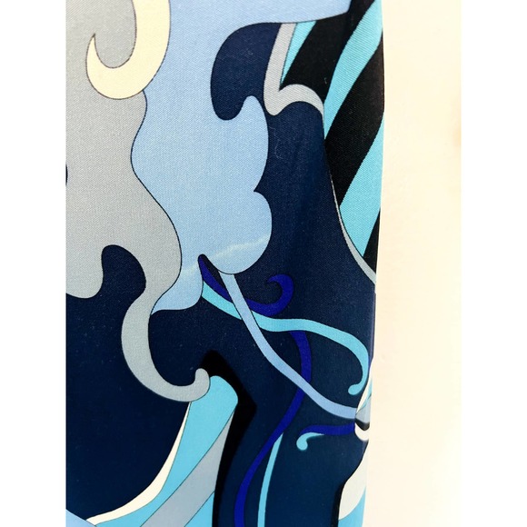 Emilio Pucci Blue multicolor midi dress Sz 6 y2k - Picture 3 of 13